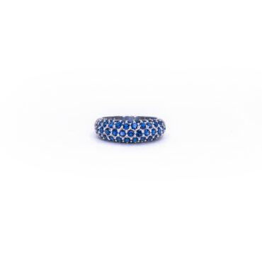 5-Row Pavé Ring - Sapphire Blue